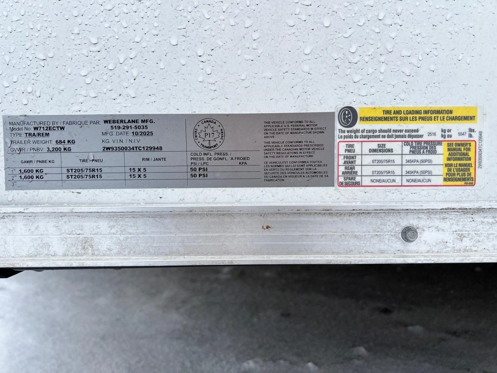 Weberlane Weberlane 7x12+6'' Ta 2 Portes 2026 alt