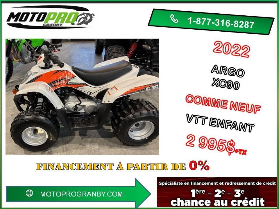 2022 Argo Xplorer Xc 90 Xc90 Xc Kfx90 Kfx Enfant Vtt Ds Ds90 Raptor Ltz alt