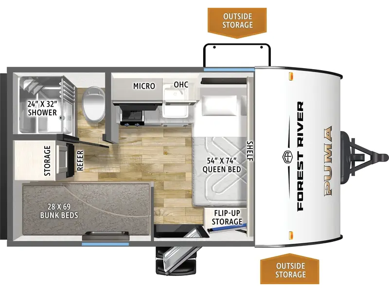 2026 Forest River PUMA CAMPING EDITION 122BHCE