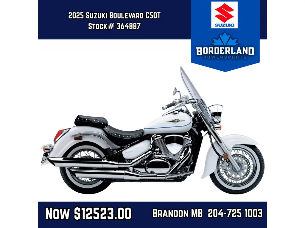 2025 Suzuki Boulevard C50T-Pearl Brilliant White 