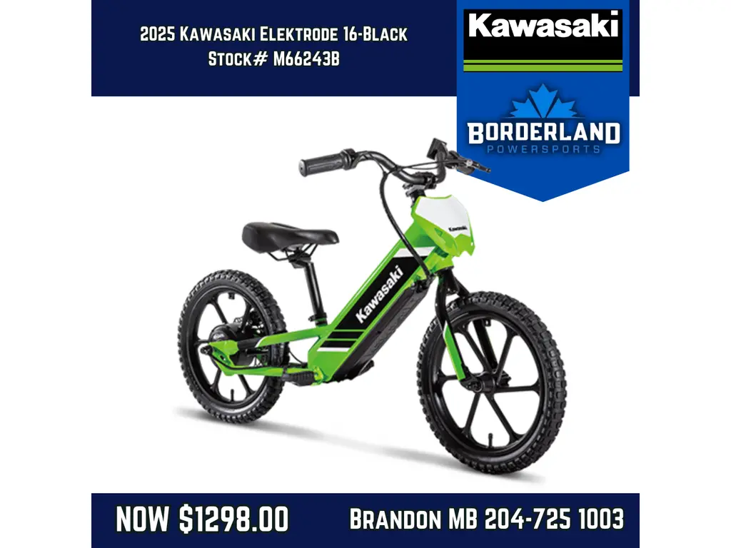 2025 Kawasaki Elektrode 16-Lime Green 