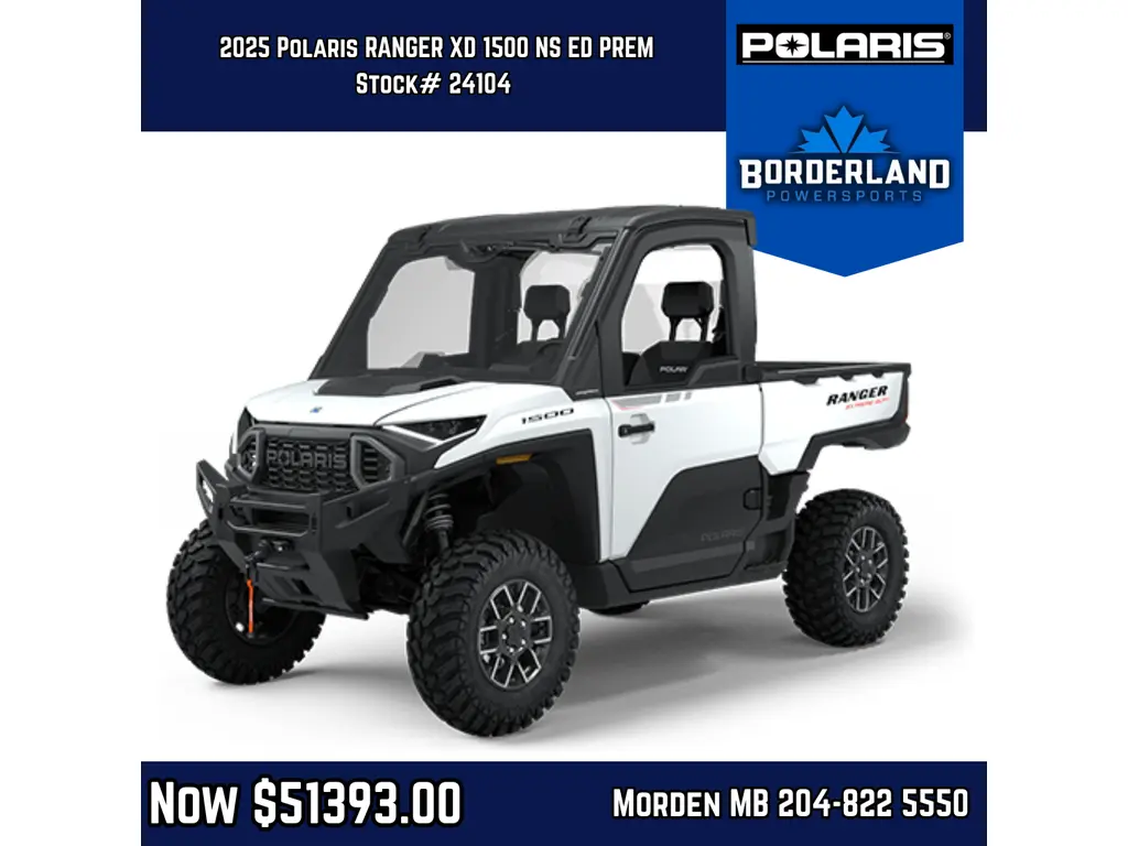 2025 Polaris RANGER XD 1500 NS ED PREM -G.W. MET SMOKE Premium