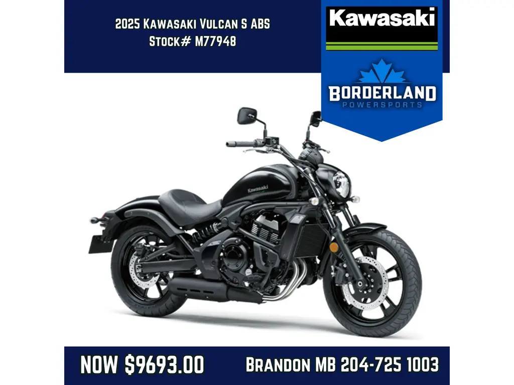 2025 Kawasaki Vulcan S ABS-Metallic Flat Spark Blacl