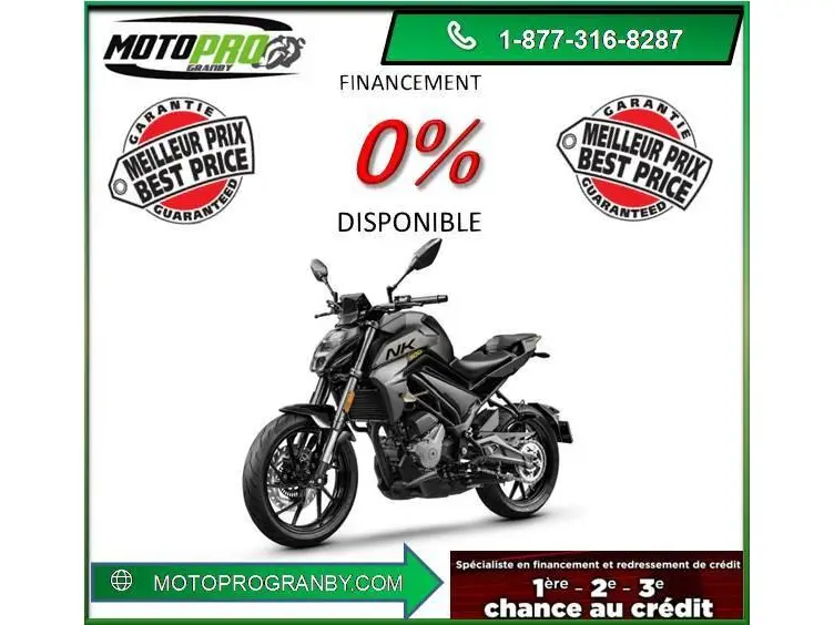 2026 CFMOTO 300NK 300nk 300 nk z400 financement PETITES PLAQUES