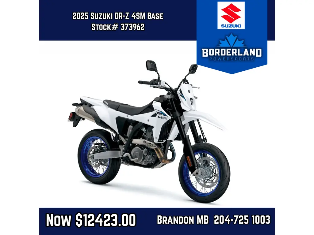 2025 Suzuki DR-Z 4SM Base-Solid Special White No.2 