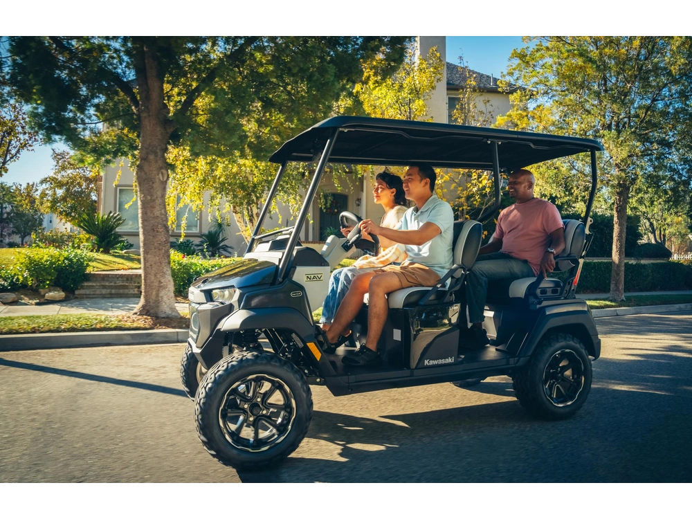 2025 Kawasaki Nav 4e Le Cart Kart Golf 4 Places Batterie Lithium Deluxe alt