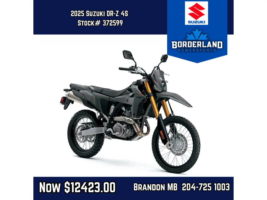 2025 Suzuki DR-Z 4S-Solid Iron Gray 