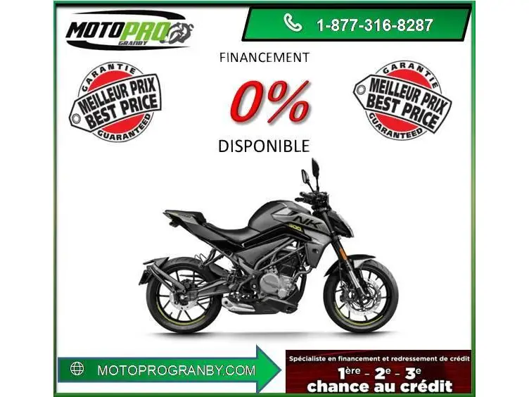 2026 CFMOTO 300NK 300nk 300 nk z400 financement PETITES PLAQUES