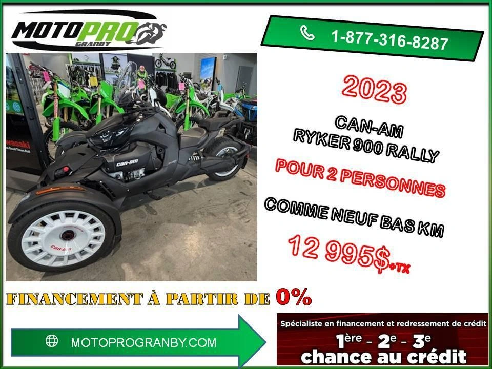 2023 Can-am Ryker Rally Edition Ryker900 Ryker 900 Rally Spyder Beaucoup Equipemen alt