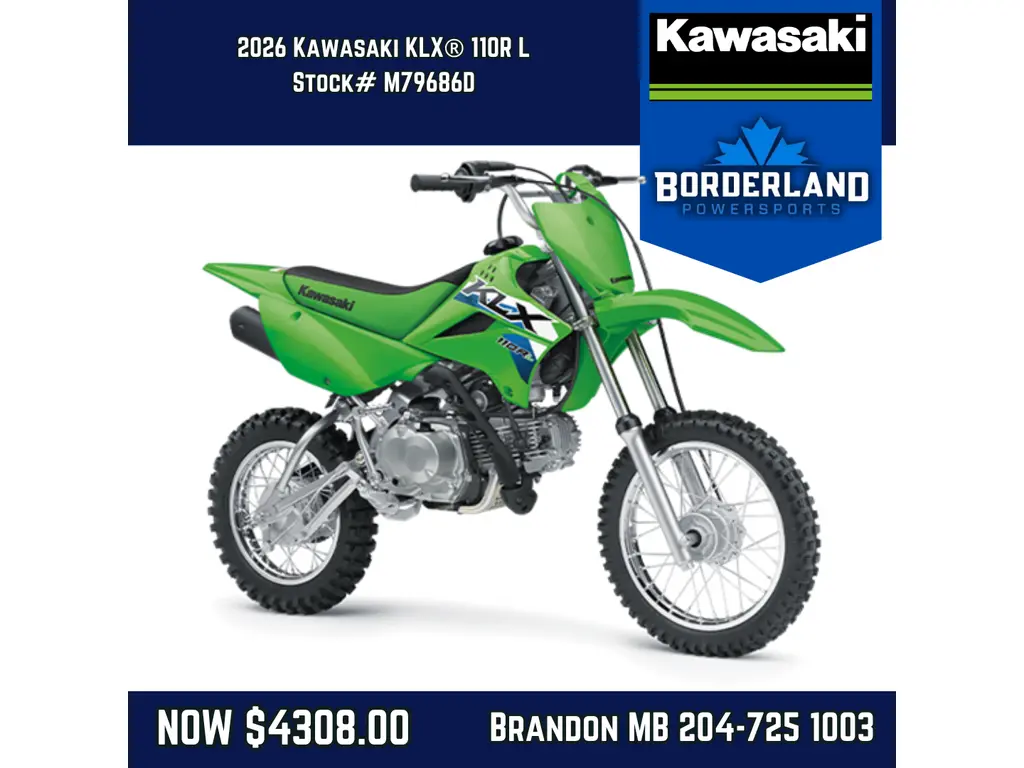 2026 Kawasaki KLX® 110R L - Lime Green 