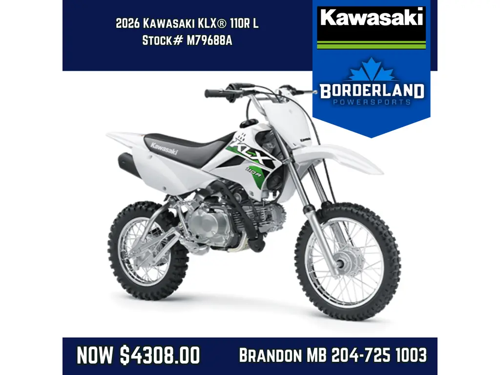 2026 Kawasaki KLX® 110R L - Bright White 