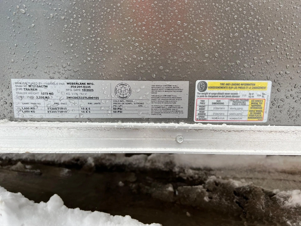 Weberlane Weberlane 7x21 Ta Avec Rampe Snow Trailer 2026 alt