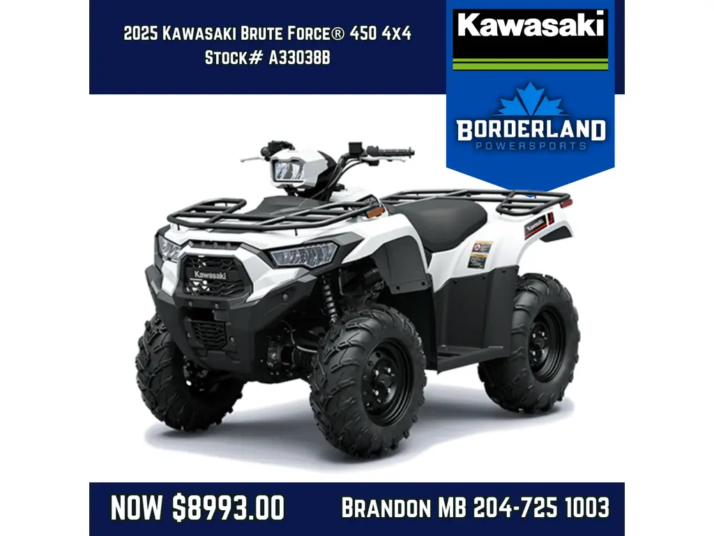 2025 Kawasaki Brute Force® 450 4x4-BRIGHT WHITE 