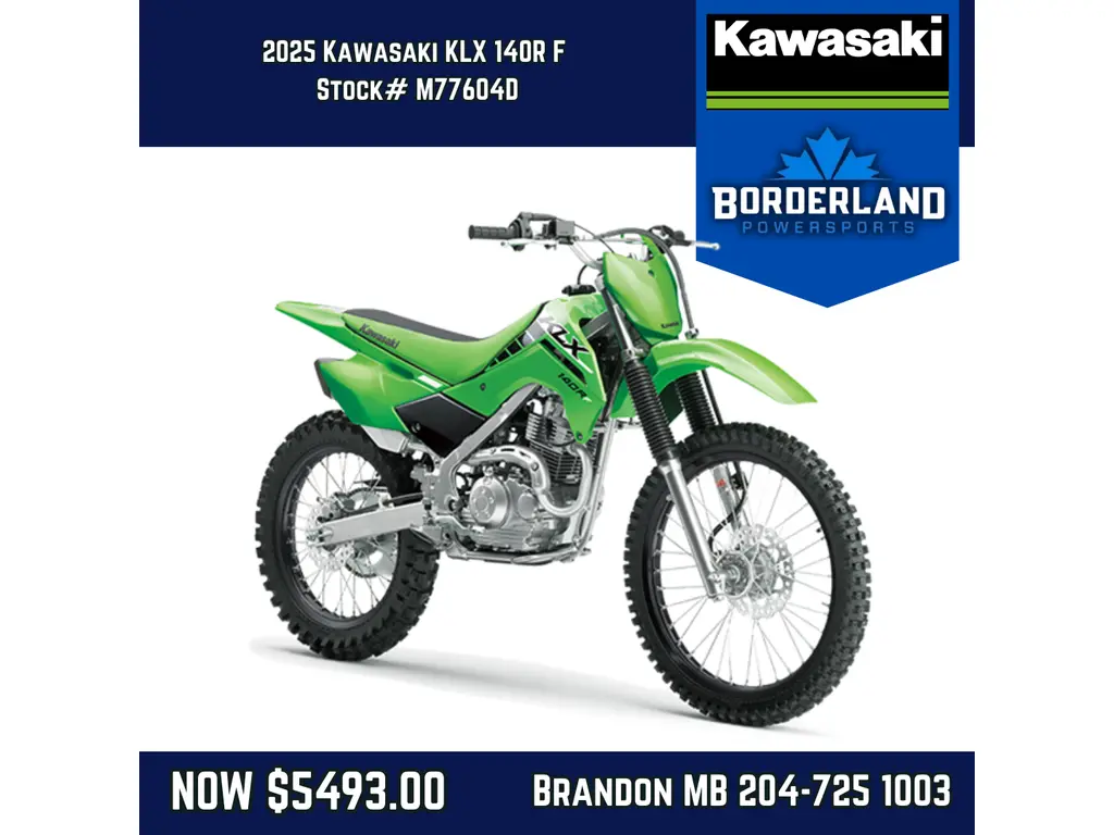 2025 Kawasaki KLX 140R F-Lime Green 