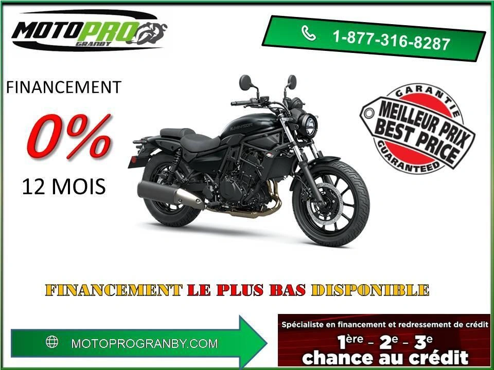 2025 Kawasaki Eliminator 500 Eliminator500 Eliminator 500 Custom Financement 0% alt