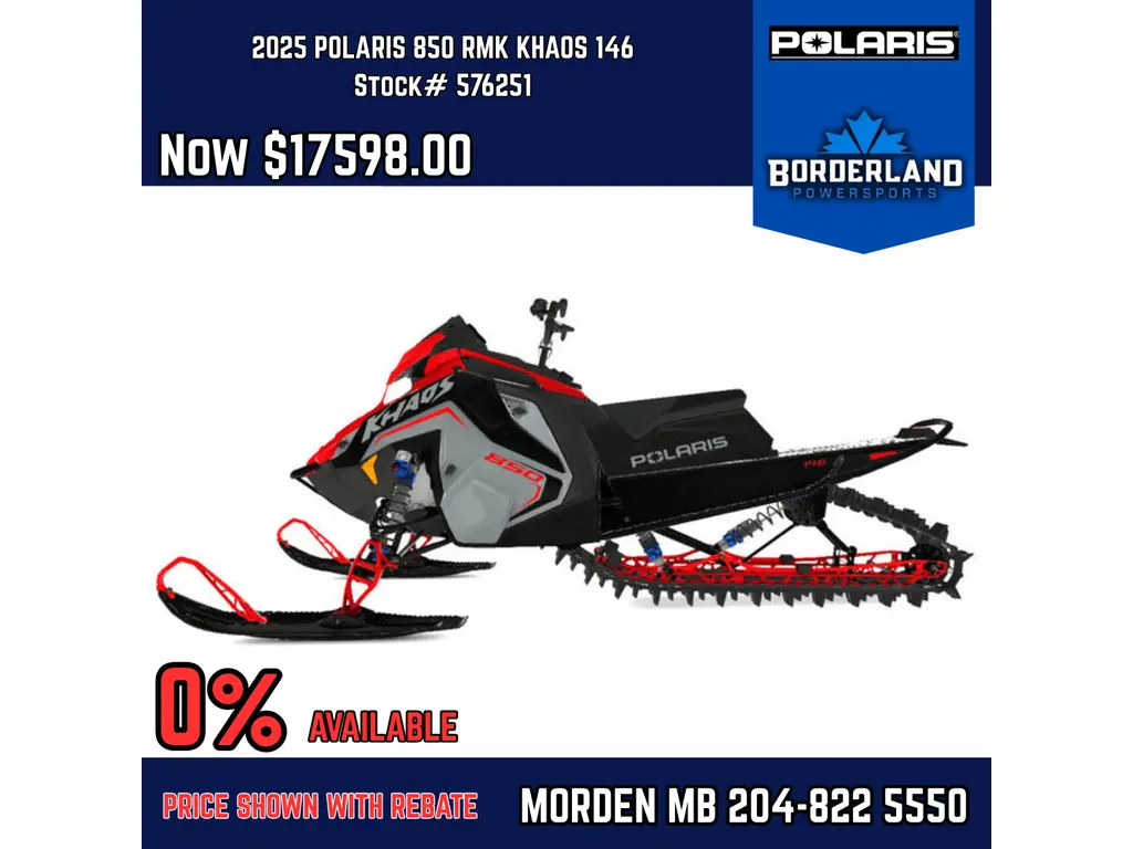 2025 Polaris 850 RMK KHAOS 146 
