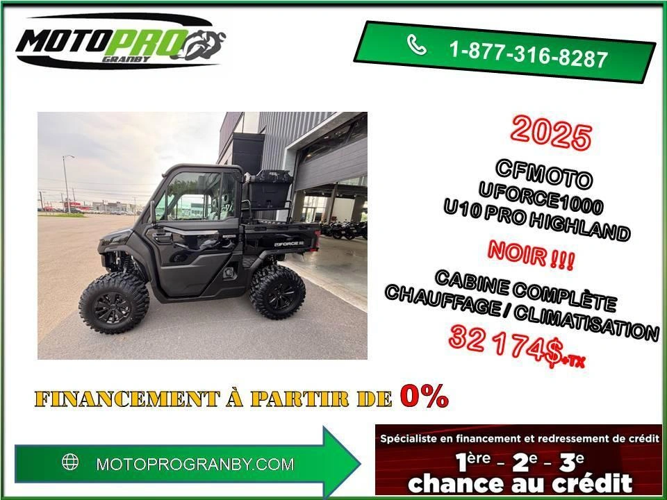 2025 Cfmoto Uforce U10 Pro Highland Uforce U10 Uforceu10 Pro Highland Tout Équipé alt