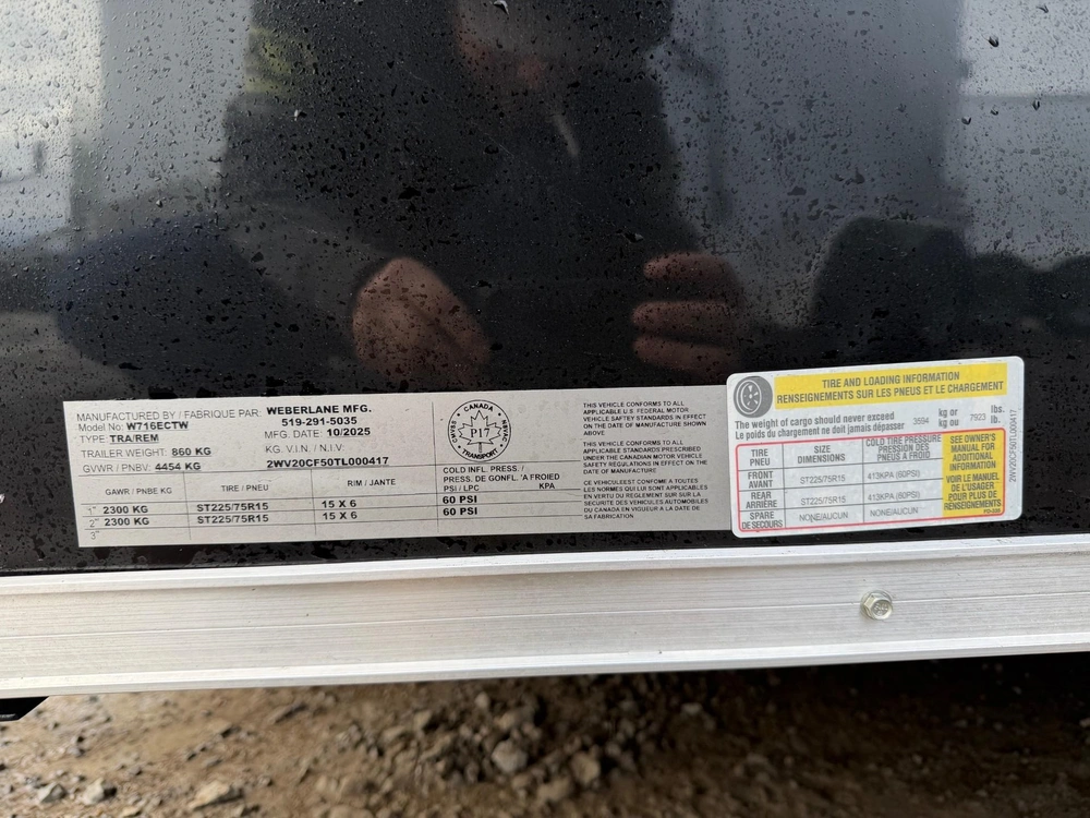 2026 Weberlane Weberlane 7x16+6'' Ta3 Avec 2 Portes alt