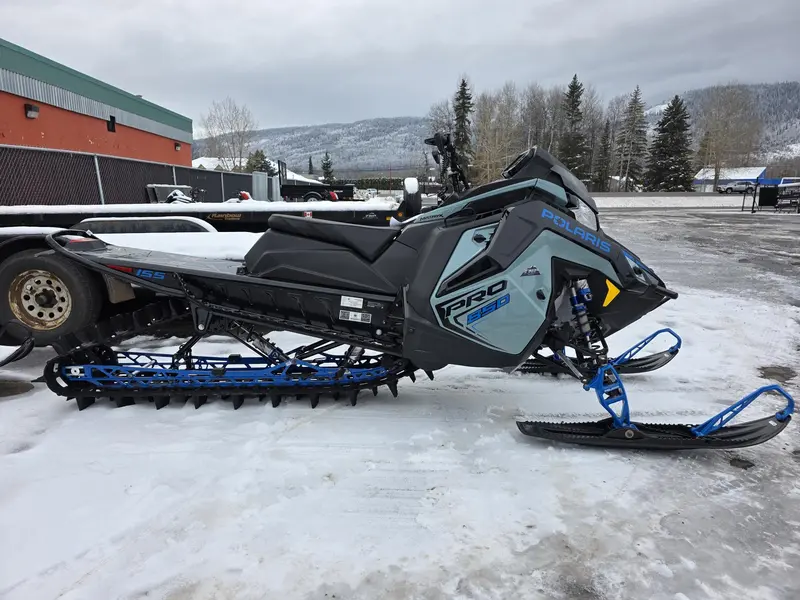 2026 Polaris 850 RMK PRO 155 - 7S Display Hemlock Blue / Black / Velocity Blue