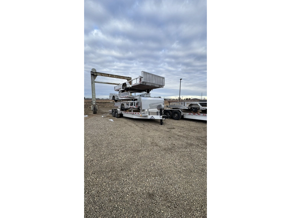 2025 Nordtek Tilt Deck Trailer - 82" X 22' - 16k Double Axle Hd 8k Axles, Alumimum, Spare Tire, Winch, Salt Sheild alt