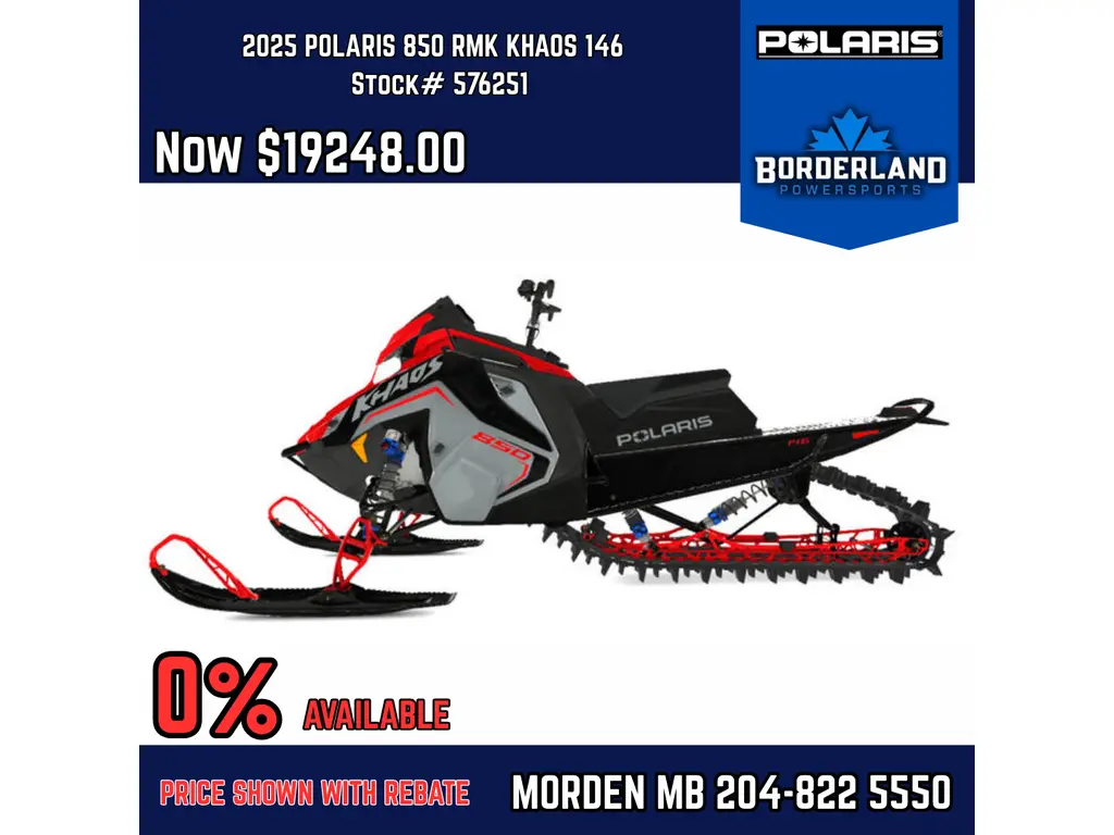 2025 Polaris 850 RMK KHAOS 146