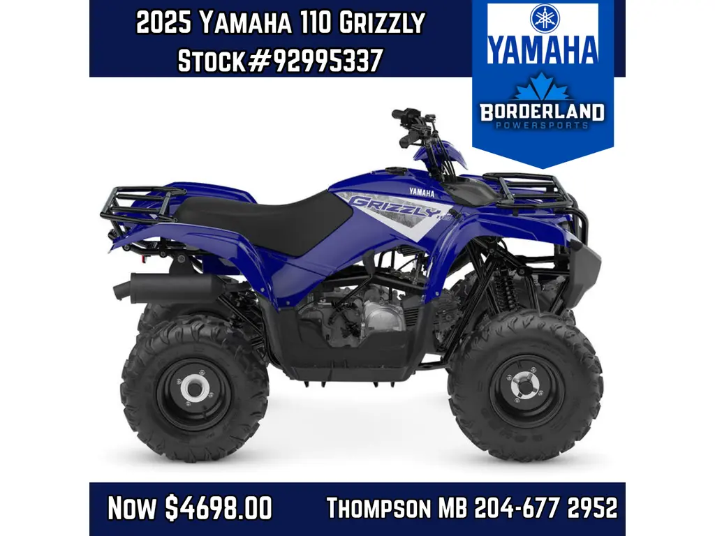 2025 Yamaha 110 Grizzly Blue
