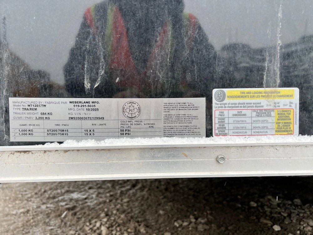 2026 Weberlane Weberlane 7x12+6'' Ta 2 Portes alt