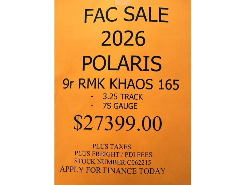 2026 Polaris 9R RMK KHAOS 165