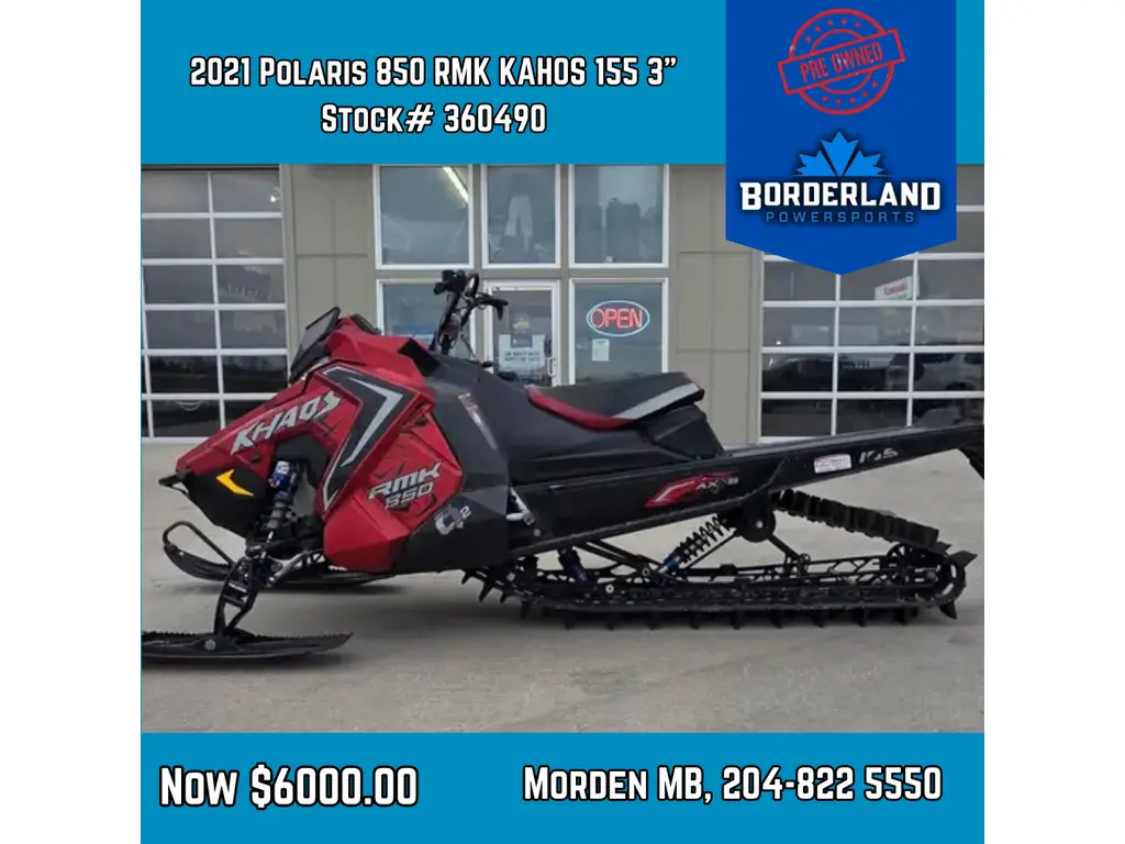2021 Polaris 850 RMK KAHOS 155 3"
