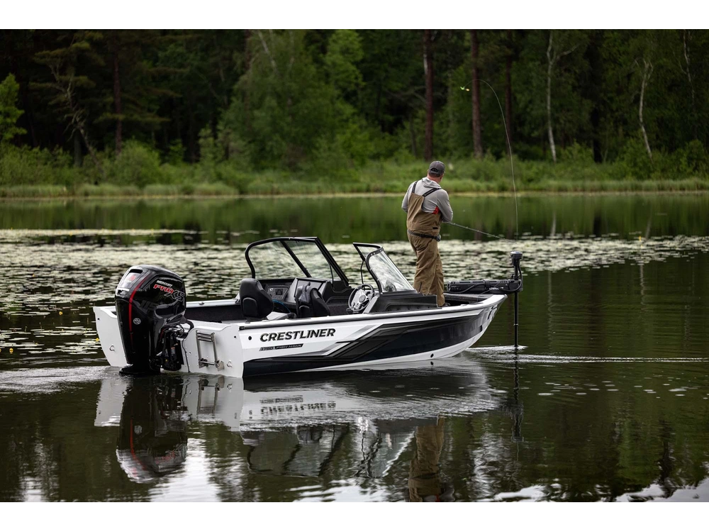 2026 Crestliner 1750 Fish Hawk Wt Jumpseat Black alt