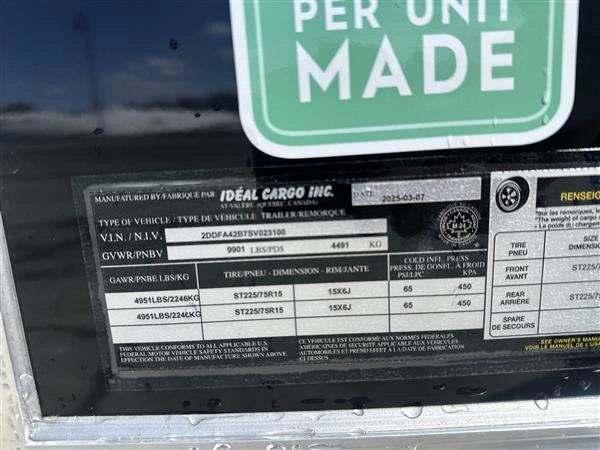 2025 Ideal Cargo Idev8516ta3 alt