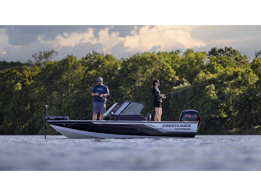 2026 Crestliner 1750 Fish Hawk Wt Jumpseat Black alt