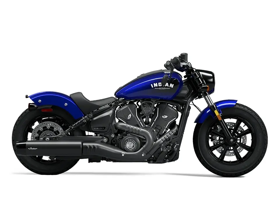 2025 Indian Motorcycle Scout Bobber Limited +Tech // Spirit Blue Metallic