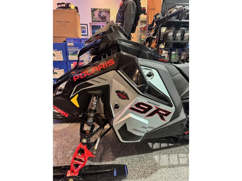 2026 Polaris 9R RMK PRO 155X3.25 - Frosted Silver Metallic / Black / INDY®  Red