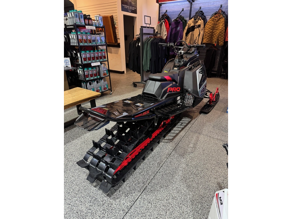 2026 Polaris 9r Rmk Pro 155x3.25 - Frosted Silver Metallic / Black / Indy® Red alt