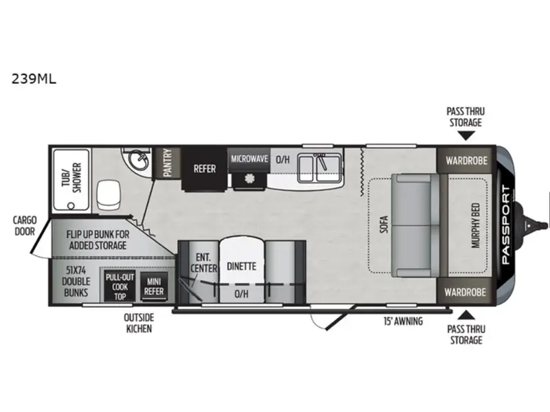 2020 Keystone RV Passport 239ML thumbnail 2