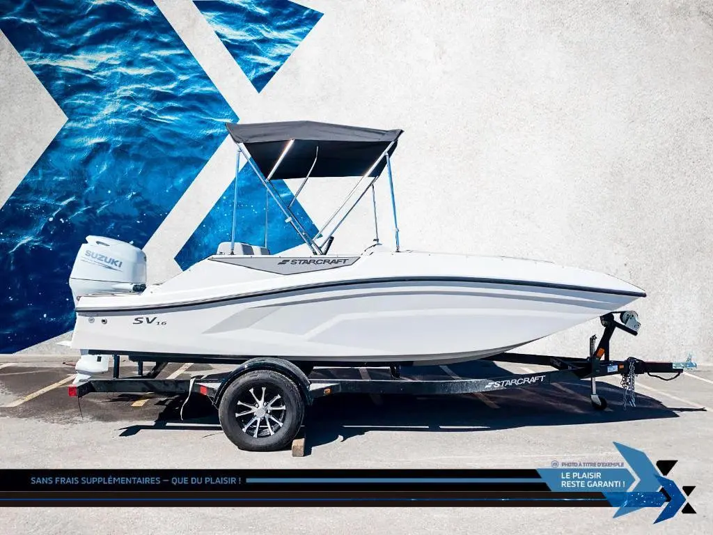 2025 Starcraft SV 16 OB 75HP deck boat bateau Ponté