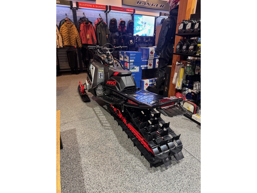 2026 Polaris 9r Rmk Pro 155x3.25 - Frosted Silver Metallic / Black / Indy® Red alt