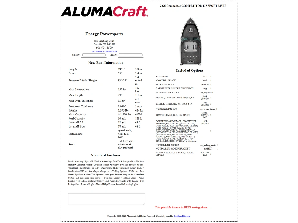 2025 Alumacraft Competitor 175x Sport alt