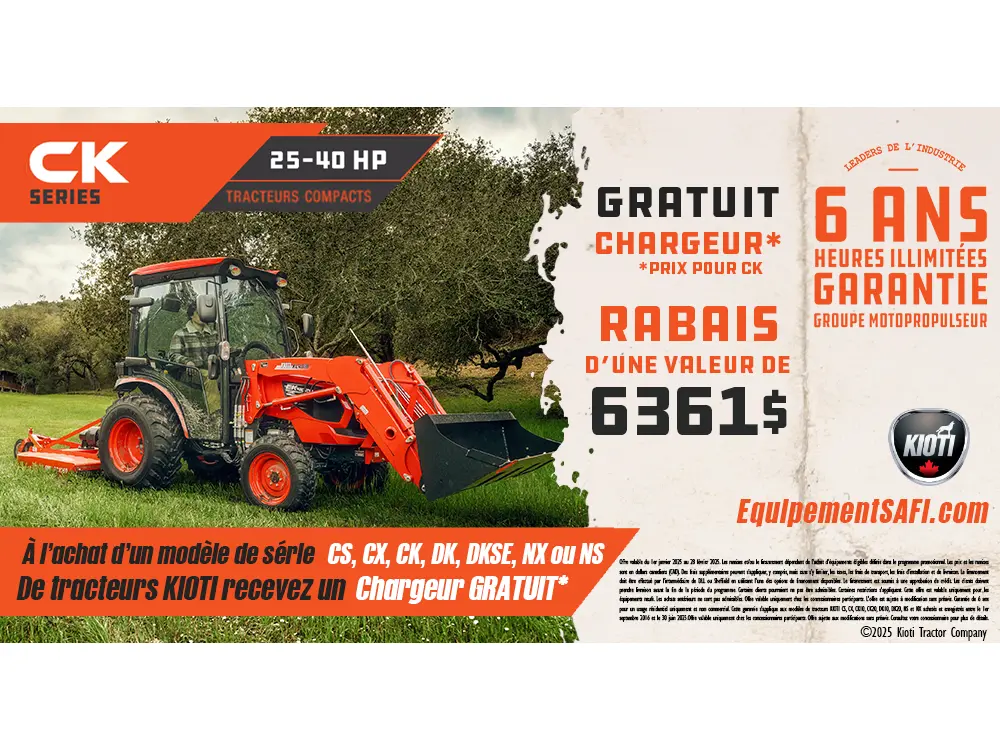 KIOTI Tracteur CK2620H  - Tracteur intermédiaire CK