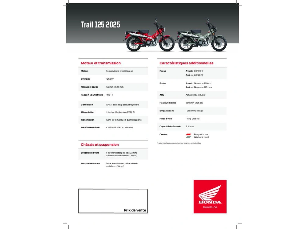 Honda Ct 125 As Abs 2025 alt