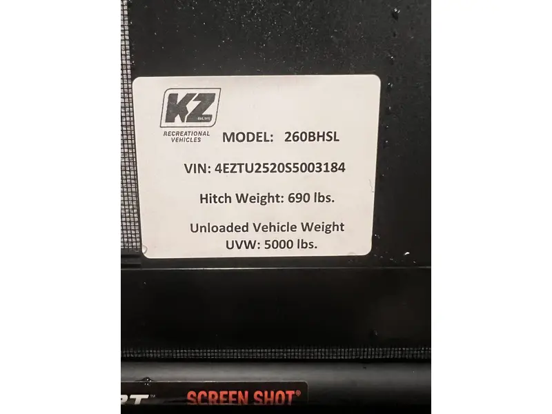 2025 KZ-RV Sportsmen Select 260BHSL