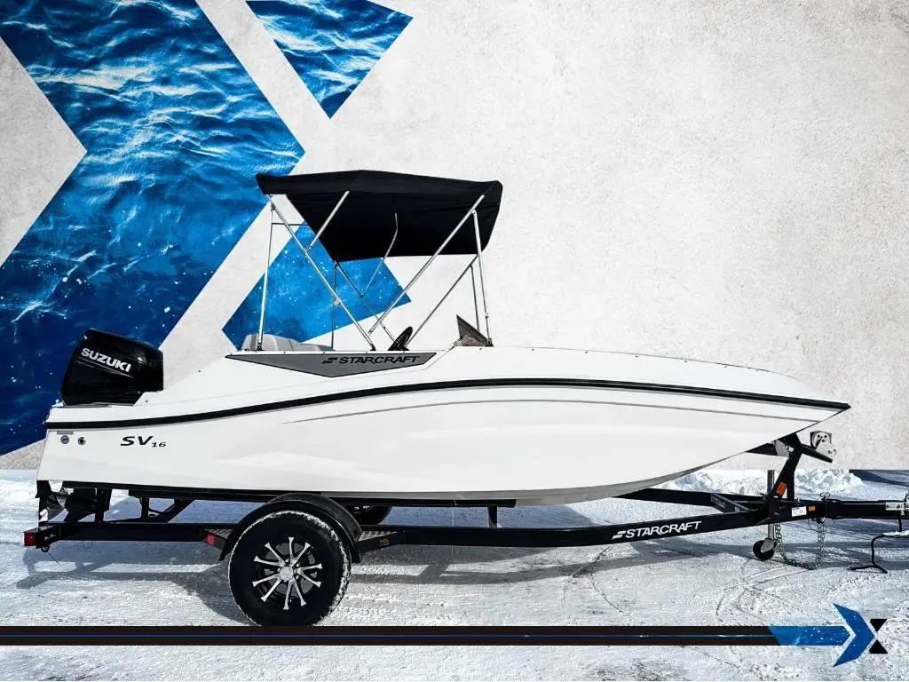 2025 STARCRAFT SV 16 OB 75HP deck boat bateau Ponté