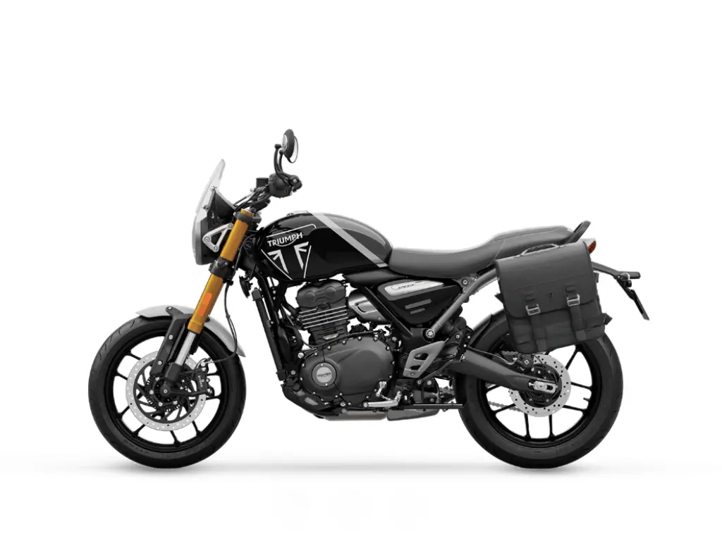 2025 Triumph Speed 400 // Phantom Black/Storm Grey - w/ Windscreen & Pannier