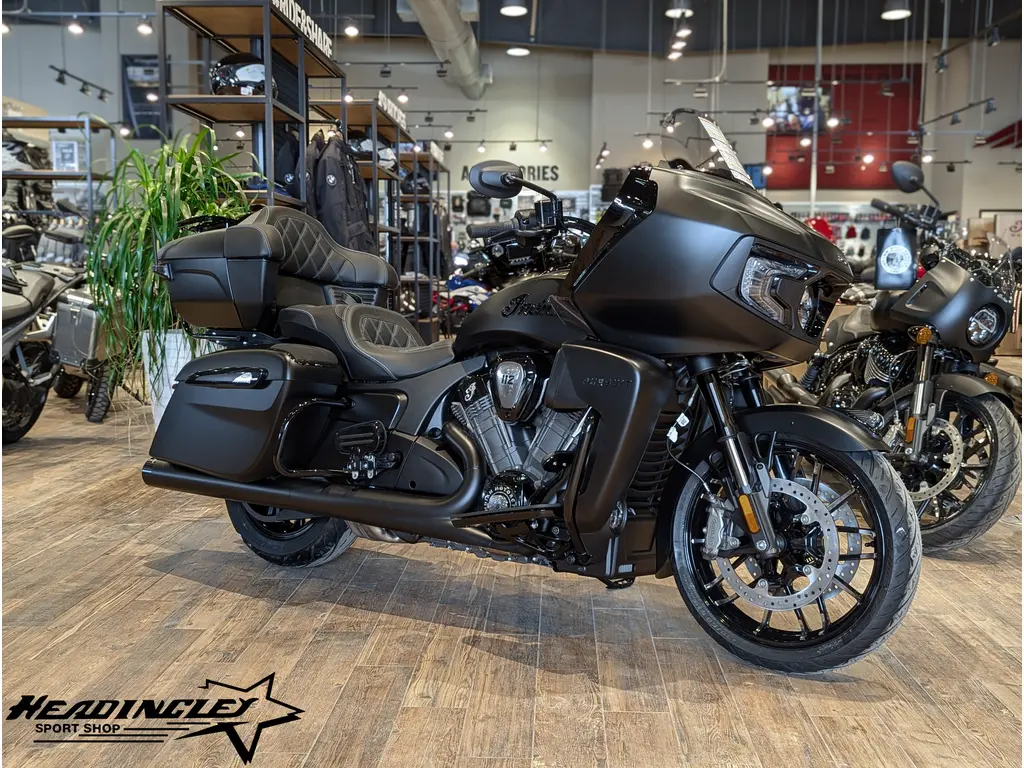 2026 Indian Motorcycle Pursuit Dark Horse 112 + PowerBand Audio // Black Smoke w/ Rinehart Exhaust