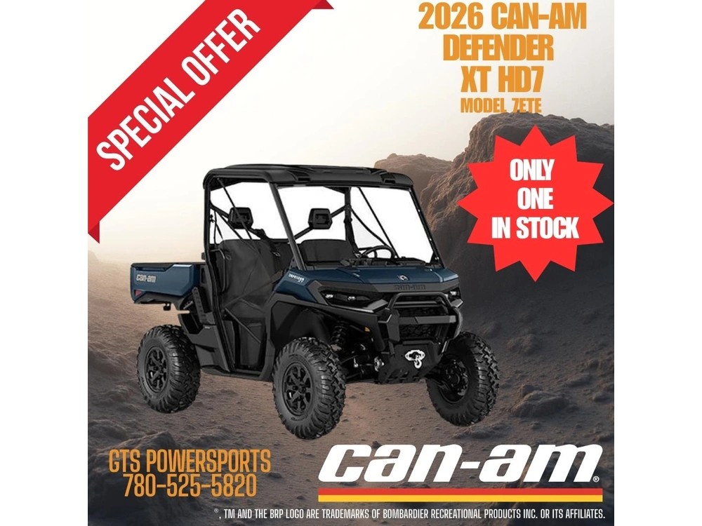 2026 Can-am 7ete Defender Xt Hd7 alt