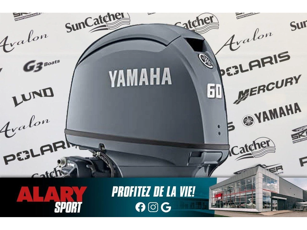 2026 Yamaha F60lhc (tiller) Pied Long (20 Pouces) alt