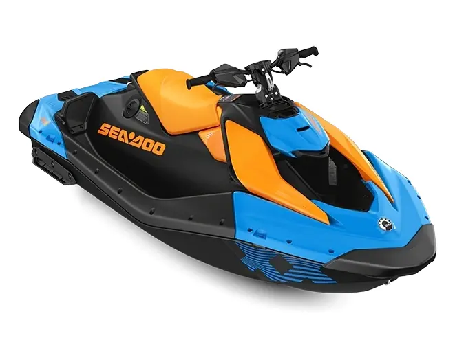 2026 Sea-Doo SPARK TRIXX 90 1UP Gulfstream Blue / Orange Crush