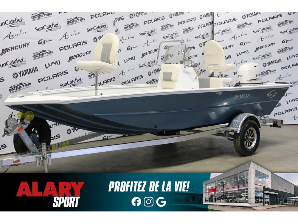 G3 Boats G3 Boats Bay 17 + Yamaha 70 Hp Blanc & Remorque 2024 alt