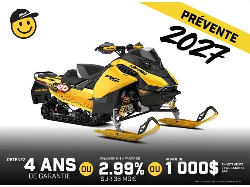 2027 Ski-Doo MXZ X-RS 129 850 E-TEC Ice Ripper XT 1.5'' E.S. w/ Smart-Shox w/ 10.25'' Touchscreen